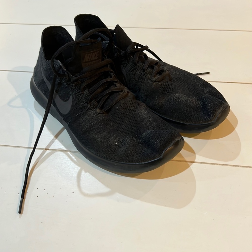 Nike Run Flynit, Black, Size 10